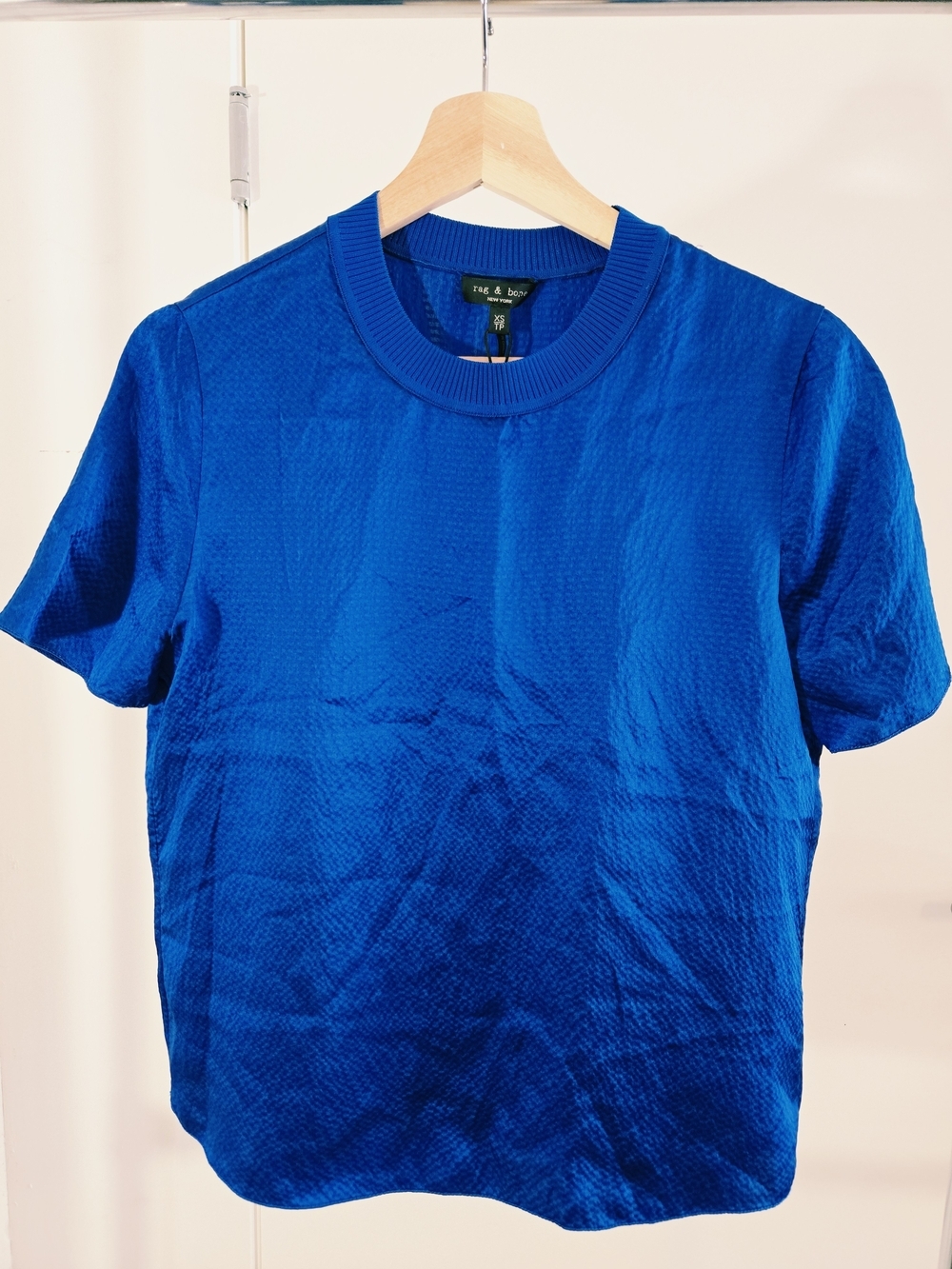 Rag & Bone Ali Tee in Blue Cobalt Paradise